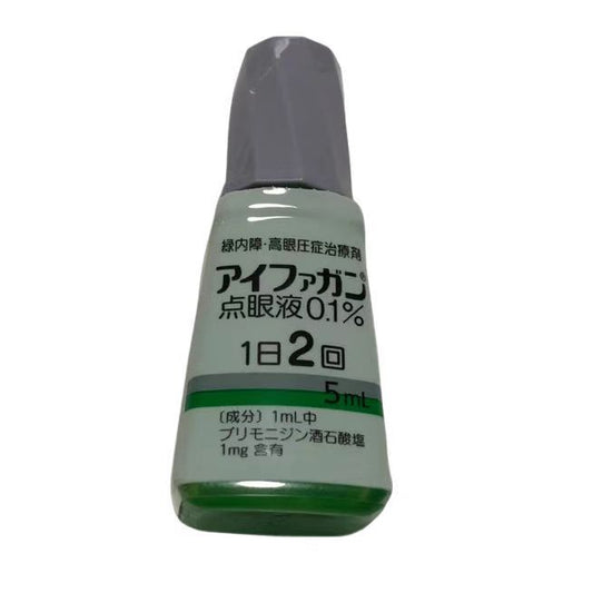 艾弗根滴眼液 0.1%  5ml×5  アイファガン点眼液 0.1%   Aifagan Eye Drops 0.1%  Aiphagan酒石酸溴莫尼定滴眼液0.1%