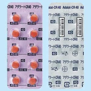 Adalat硝苯地平控释片CR40mg：100片