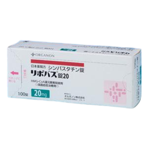 辛伐他汀片20mg 100錠 リポバス錠  Lipobas Tablets    Simvastatin 降血脂